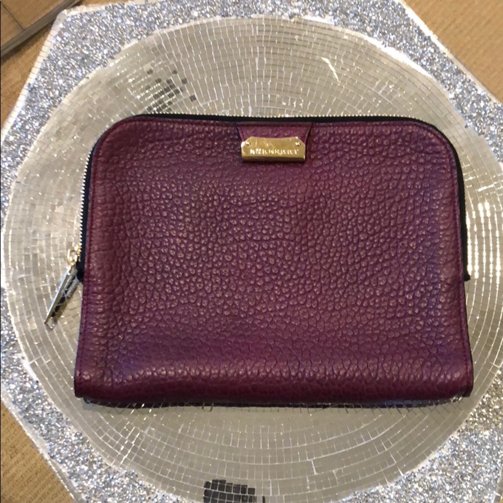 Burberry pebble leather document case/clutch
